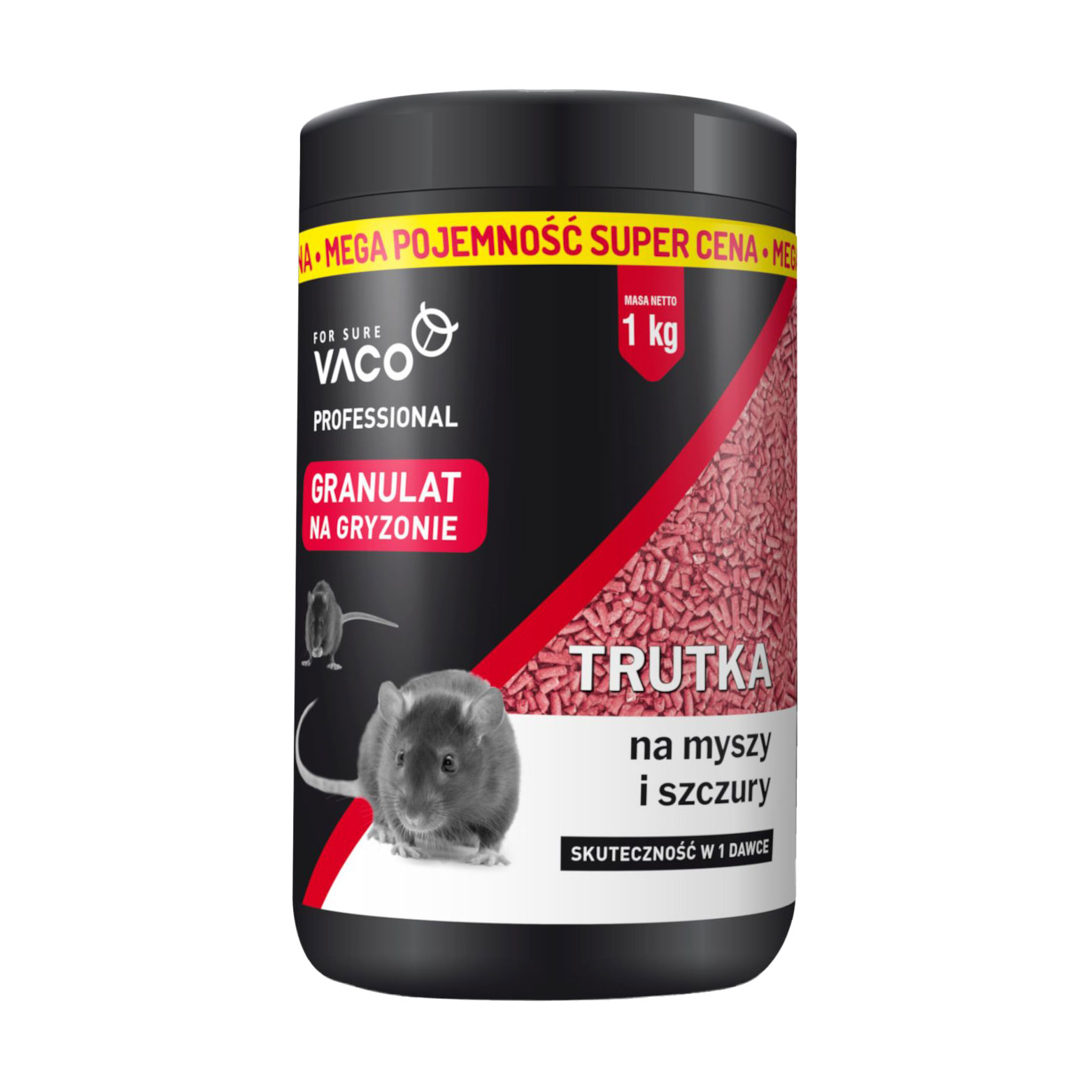 Приманка для щурів та мишей Vaco Professional Гранули, 1 кг
